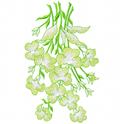 Flowers And Tree Embroidery Design 10